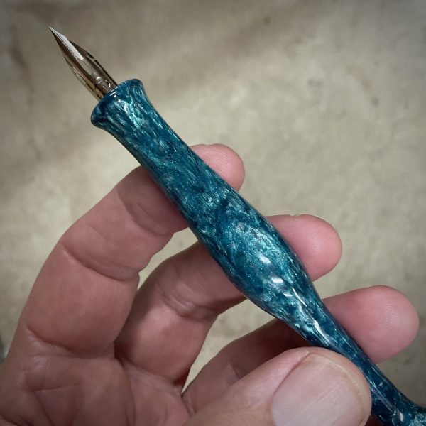 "Rushing Waters" Straight Pen; Professional Handmade Calligraphy Pen - Image 2