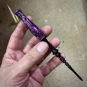 "Purple Pandemonium" Professional Handmade Oblique Calligraphy Pen