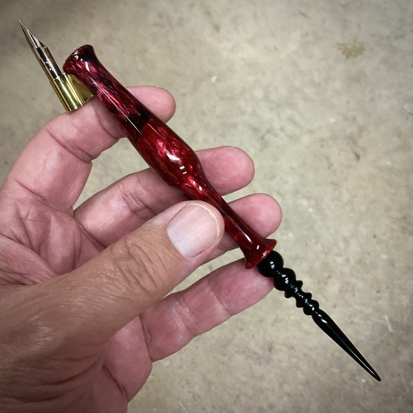 "The Dark Rose" Handmade Professional Calligraphy Pen (Oblique pen)