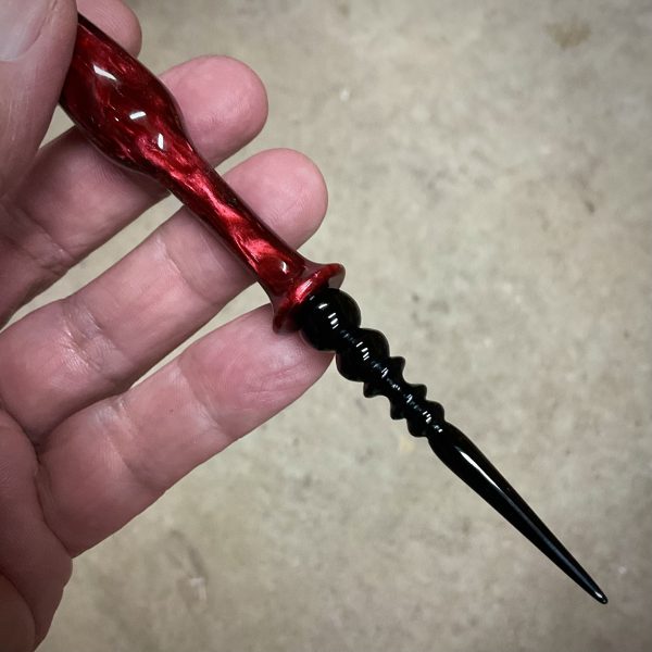"The Dark Rose" Handmade Professional Calligraphy Pen (Oblique pen) - Image 4