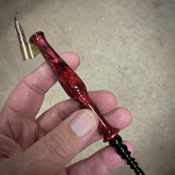 "The Dark Rose" Handmade Professional Calligraphy Pen (Oblique pen) - Image 2