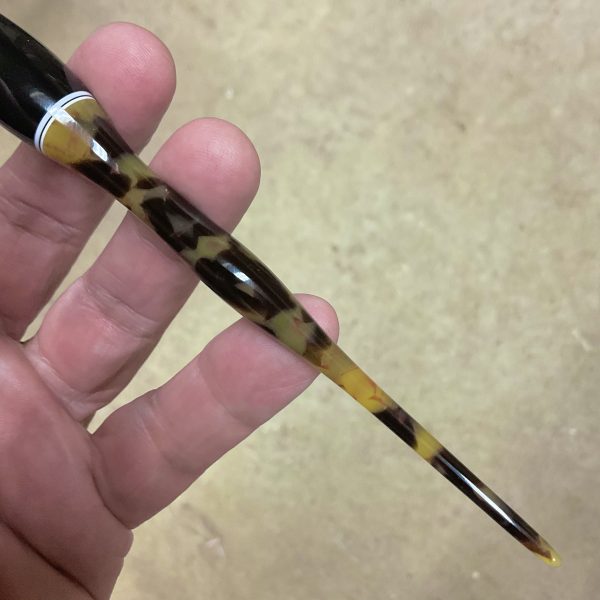 "Tortoise Shell" Handmade Calligraphy Pen (straight pen holder) - Image 3