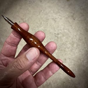 "Sweet Baby" Handmade Professional straight pen, solid mahogany; ultra-light