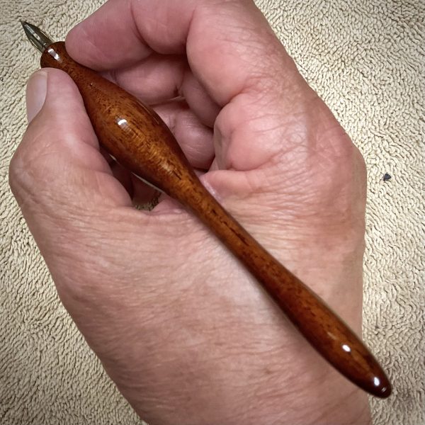 "Sweet Baby" Handmade Professional straight pen, solid mahogany; ultra-light - Image 2