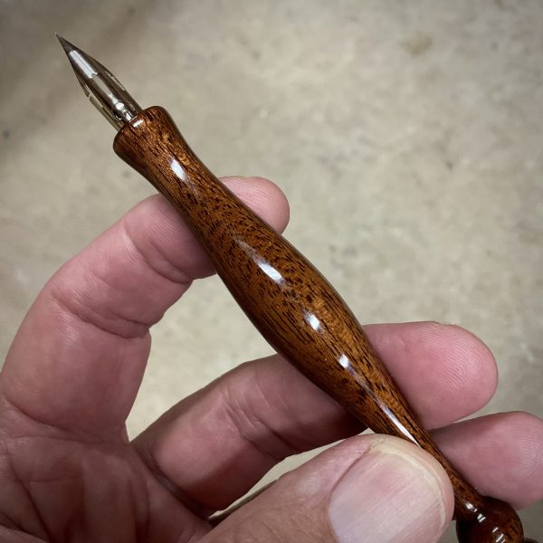 "Elegant Mahogany" Professional Handmade Calligraphy Pen (straight pen) - Image 2
