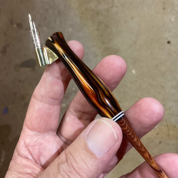 "Rootbeer Classic" Short Magnusson Handmade Oblique Calligraphy Pen - Image 3