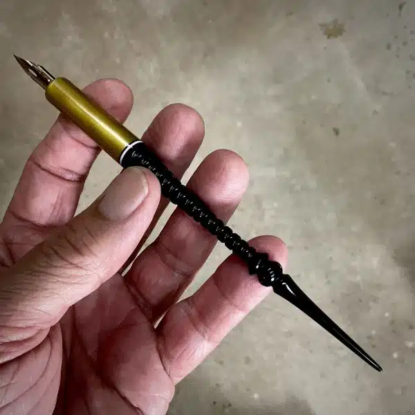 Metallic Gold & "Ribbed" Ebony handle - Image 3